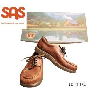 SAS Bout Time Brown Leather Dress Casual Shoes in Original Box